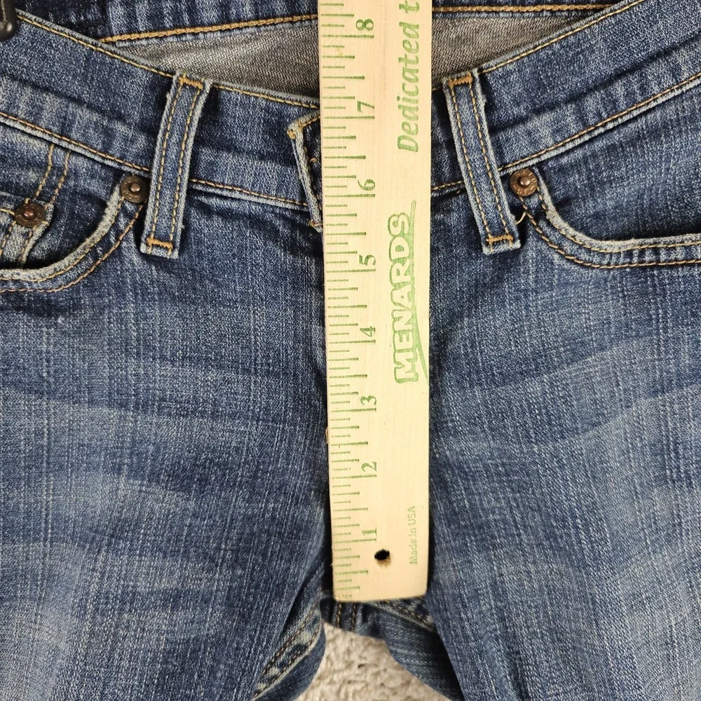 Levis 524 Too Superlow Bootcut Jeans Womens 3 Short 28x29 Blue Denim